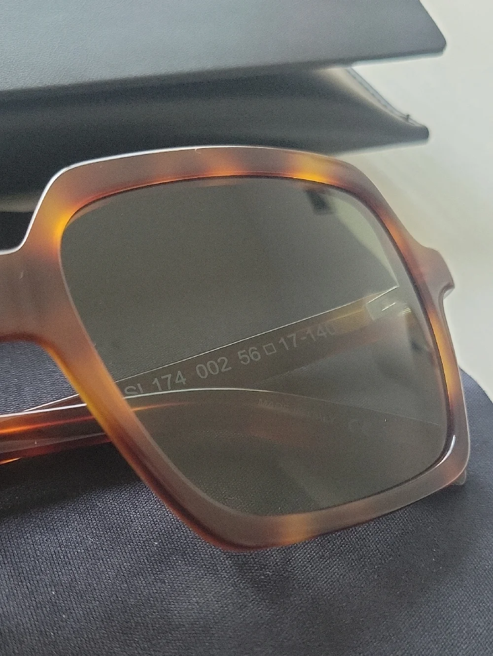 Saint Laurent Tortoiseshell Square Sunglasses - Picture 4 of 12